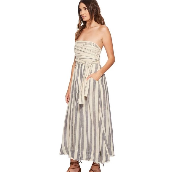 Free People Dresses & Skirts - Free people stripe me up mini dress in blue combo